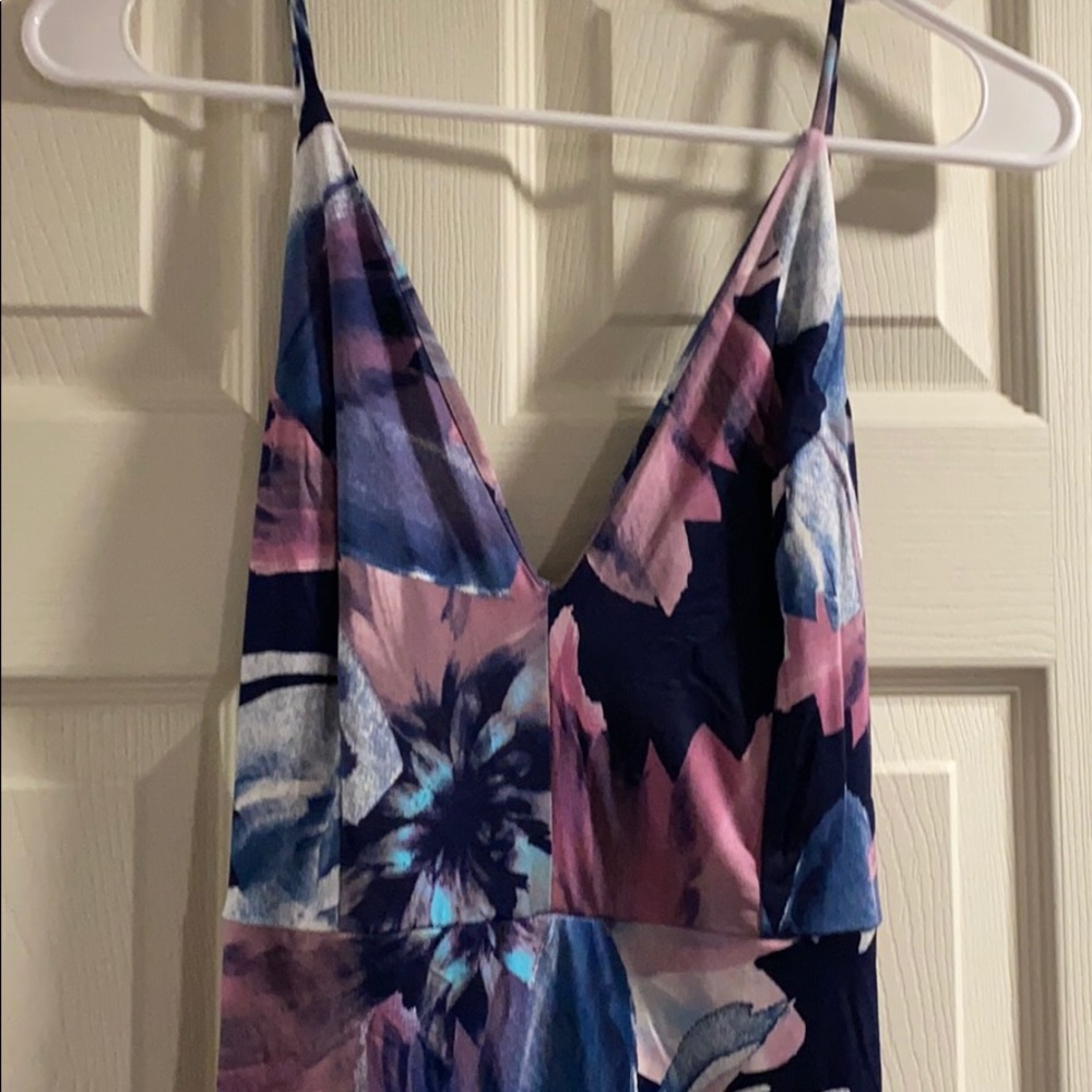 Navy floral dress